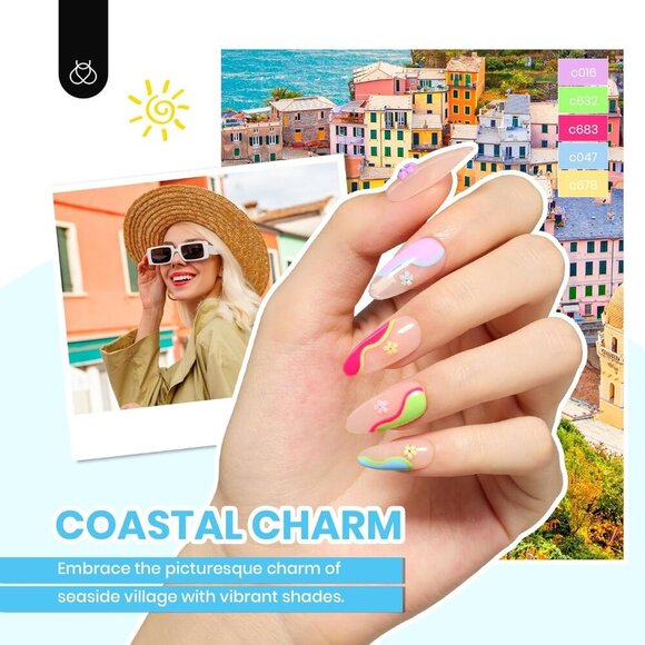 beetles 85 Pcs Spring Gel Nail Polish Kit with UV Light - 35 Colors All in One M - Picture 4 of 7